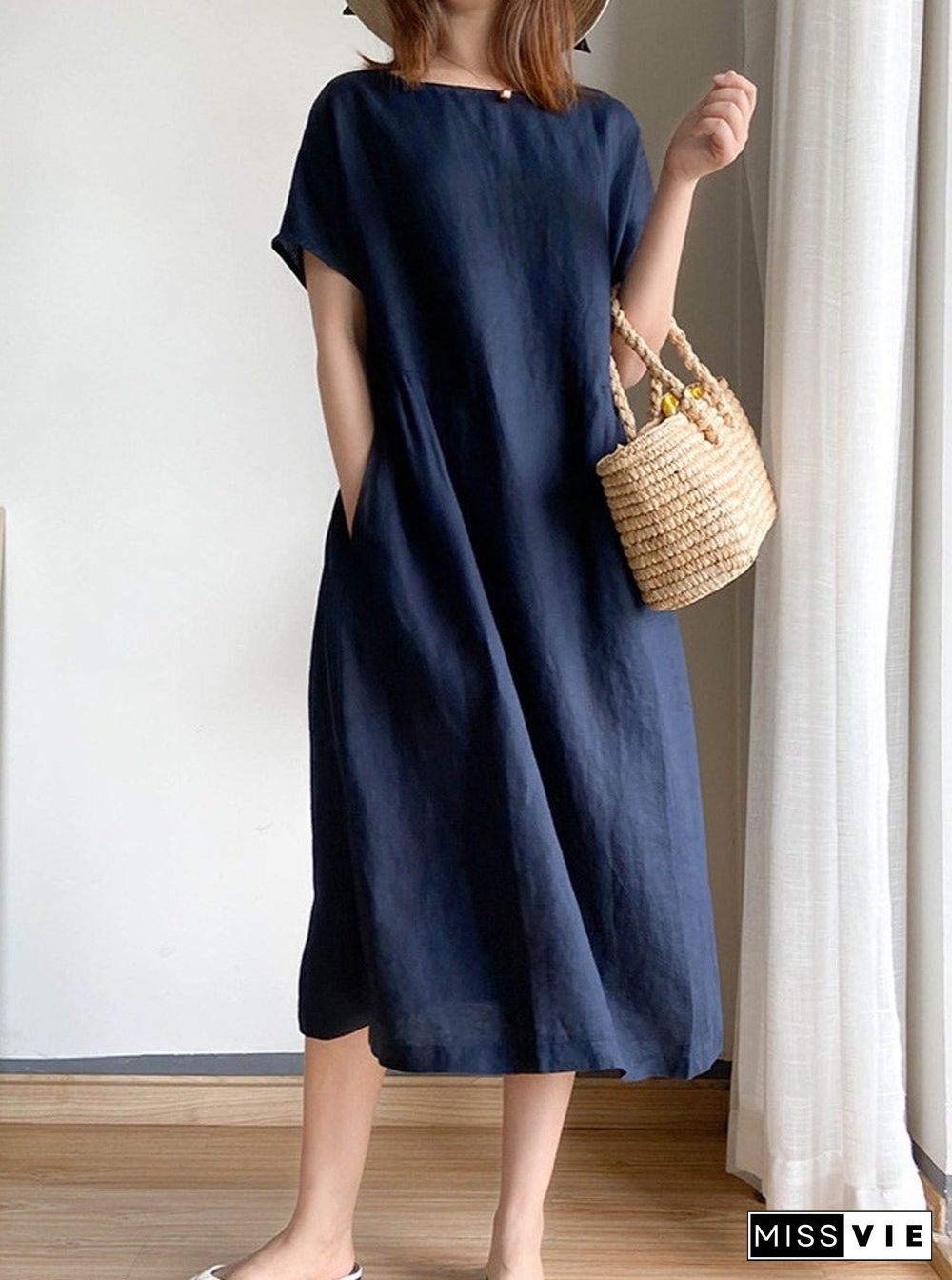 Women Casual Plain Dress