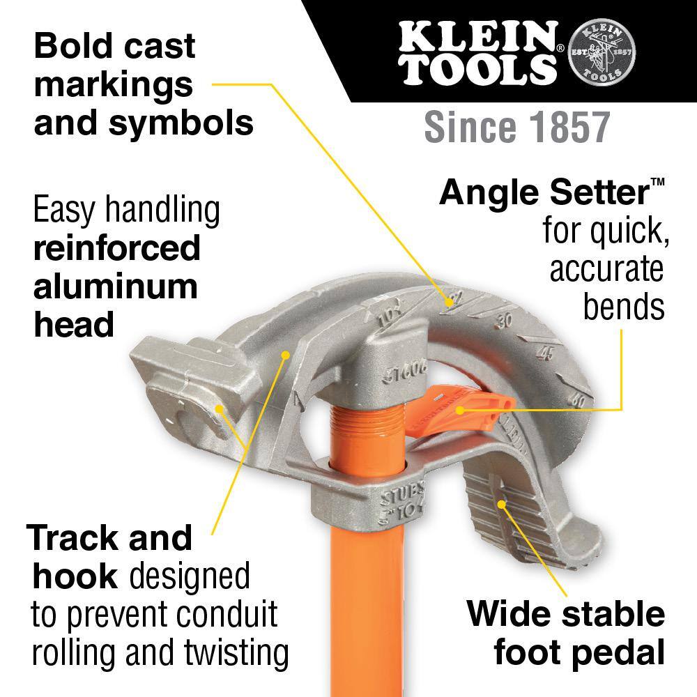 Klein Tools 12 in. Aluminum Conduit Bender 51606