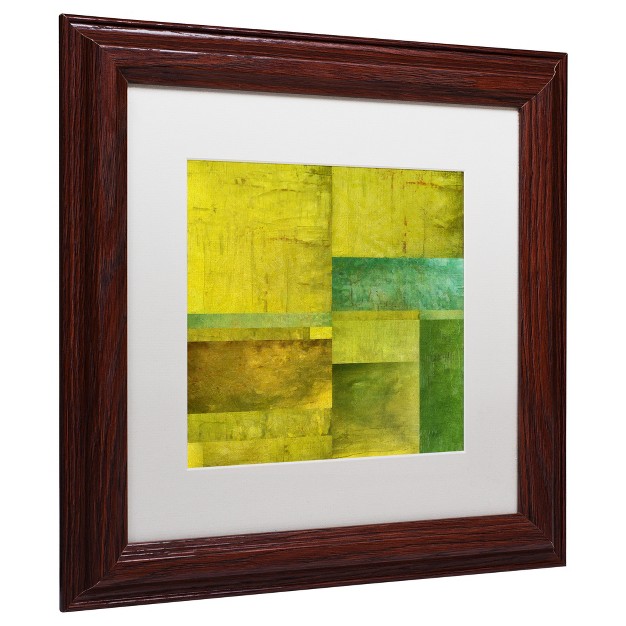 Trademark Fine Art michelle Calkins x27 essence Of Green x27 Matted Framed Art