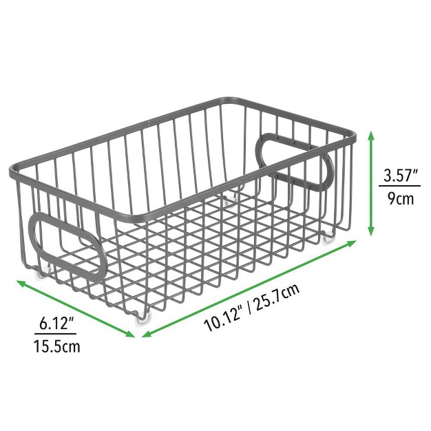 Mdesign Metal Bathroom Storage Organizer Basket 4 Pack