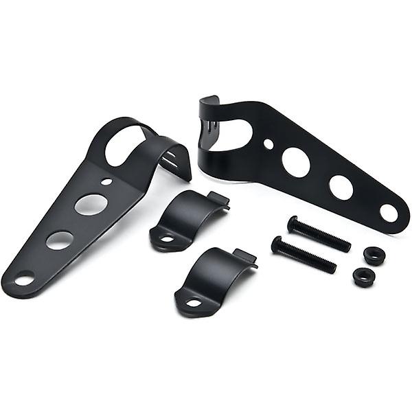 Black Headlight Mounting Bracket Fork Ears 31-37mm Compatible with Yamaha Road Star Silverado XV Midnight