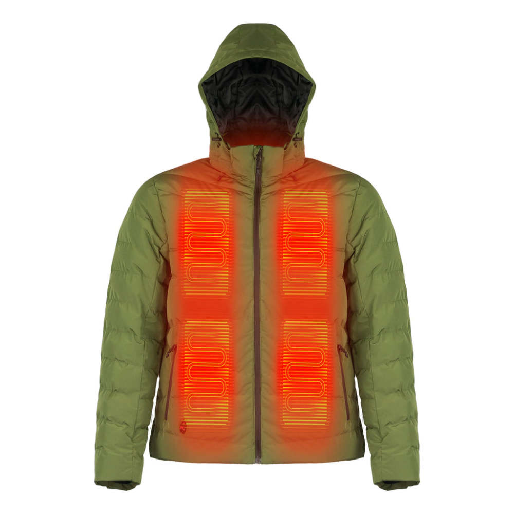 Mobile Warming 7.4V Crest Heated Jacket Mens Green 2X ;