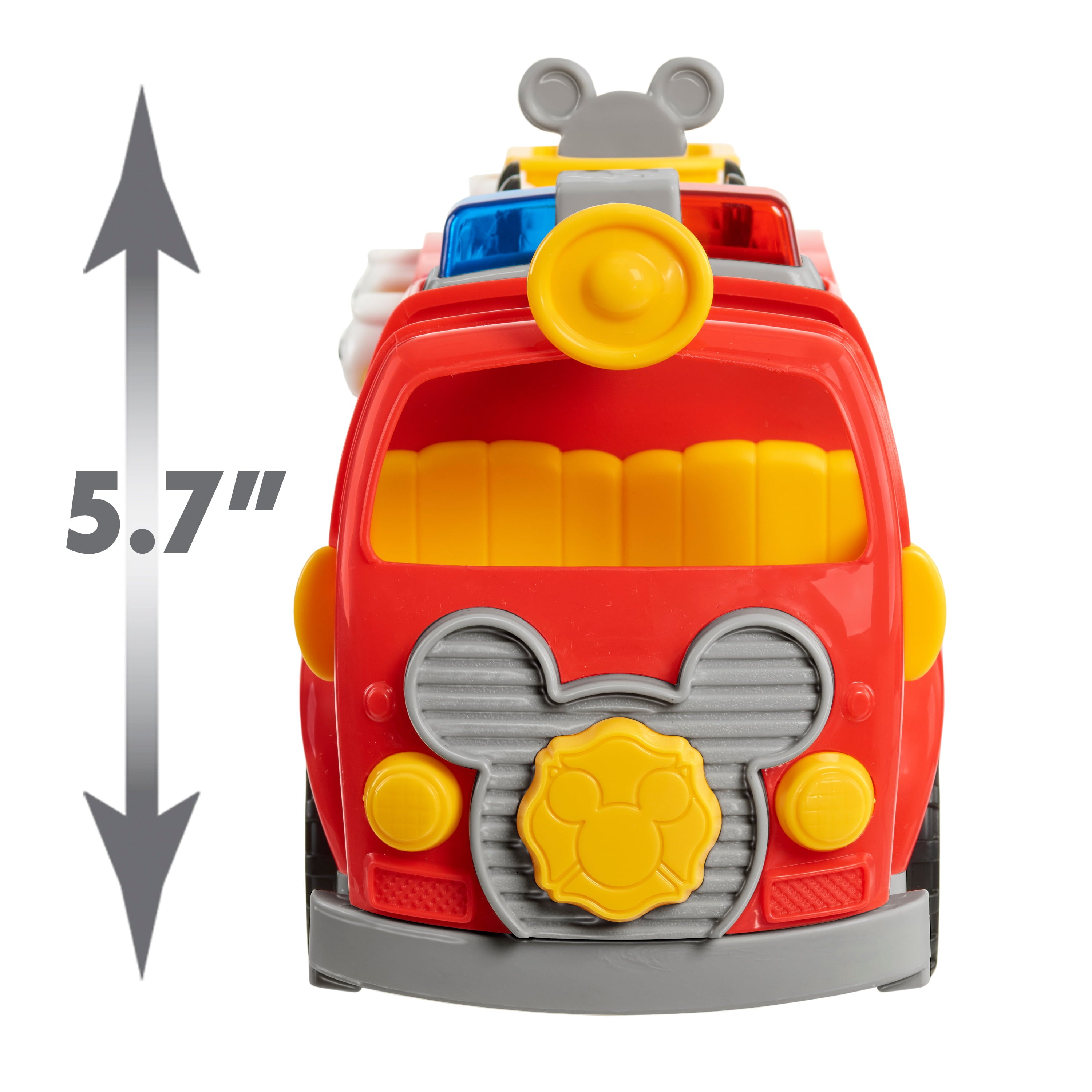 Disney’s Mickey Mouse Mickey’s Fire Engine， Figure and Vehicle Playset， Lights and Sounds， Officially Licensed Kids Toys for Ages 3 Up， Gifts and Presents