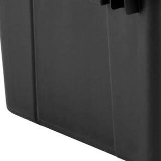 Sterilite 15-Gal. Durable Rugged Industrial Tote with Latches in Black (12-Pack) 12 x 14649006