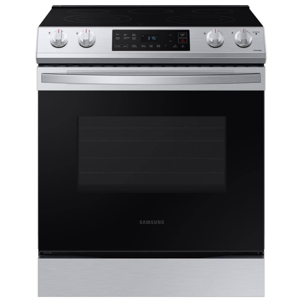  30 in. 6.3 cu. ft. Slide-In Electric Range with Self-Cleaning Oven in Stainless Steel NE63T8111SS