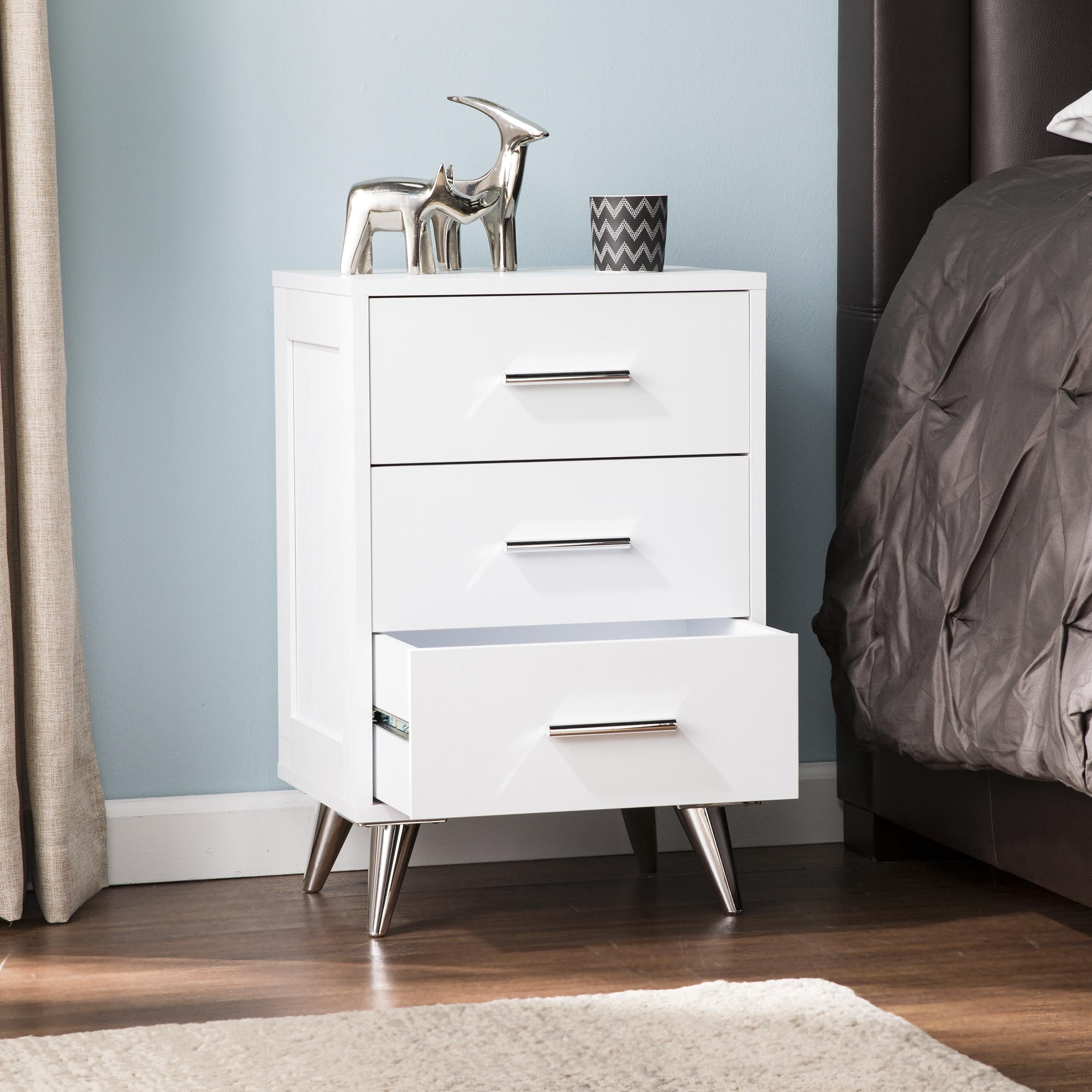 SEI Bonthu Midcentury Modern Storage Nightstand