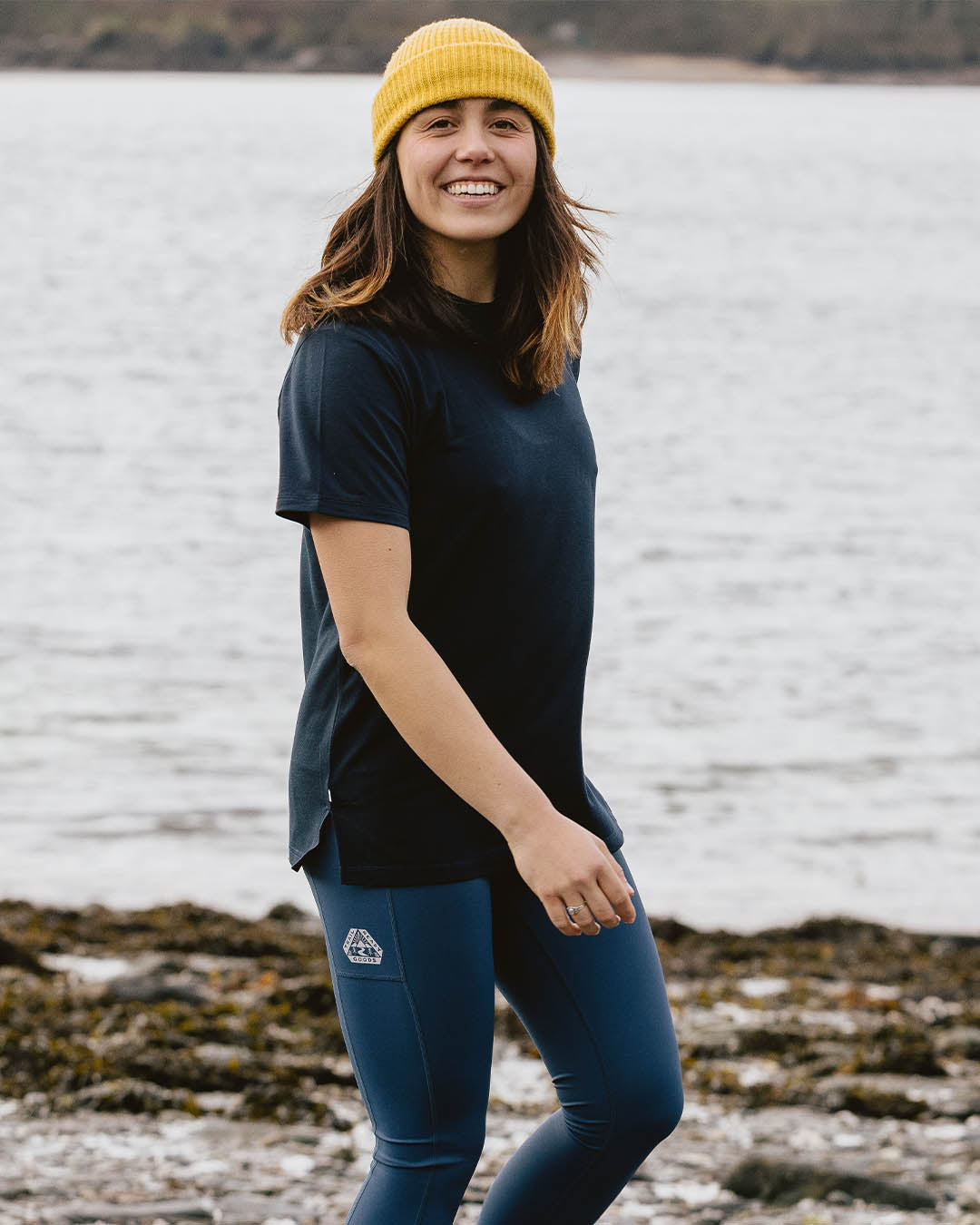 Aurora Recycled Active T-Shirt - Deep Navy