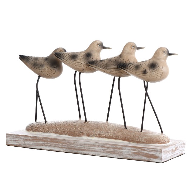 Decorative Sculpture Wooden Birds