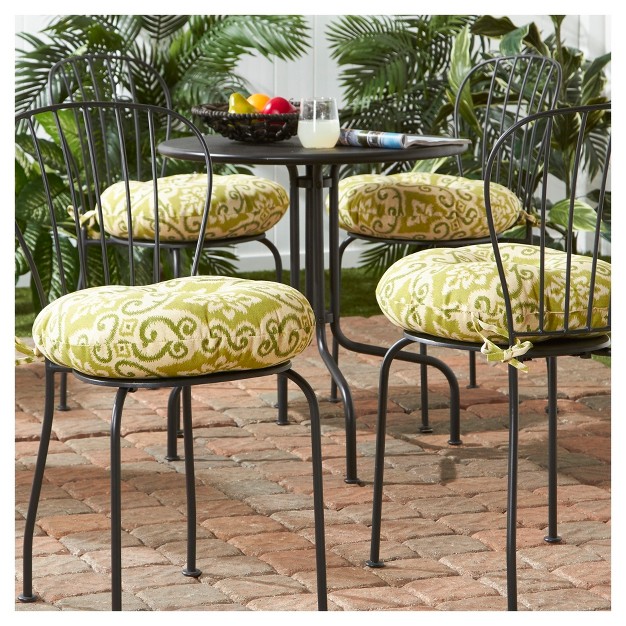 Shoreham Ikat Outdoor Bistro Chair Cushions Kensington Garden