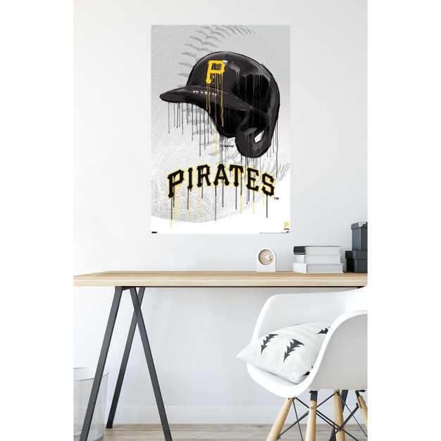 Trends International Mlb Pittsburgh Pirates Drip Helmet 22 Unframed Wall Poster Prints