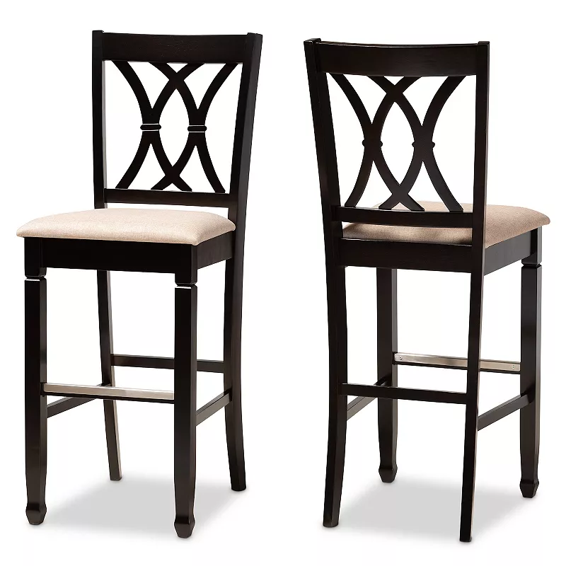 Baxton Studio Calista Bar Stool 2-piece Set