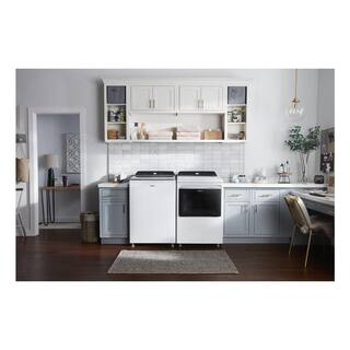 Whirlpool 7.4 cu. ft. 120-Volt Smart White Gas Vented Dryer with Hamper Door and Wrinkle Shield Technology WGD6120HW