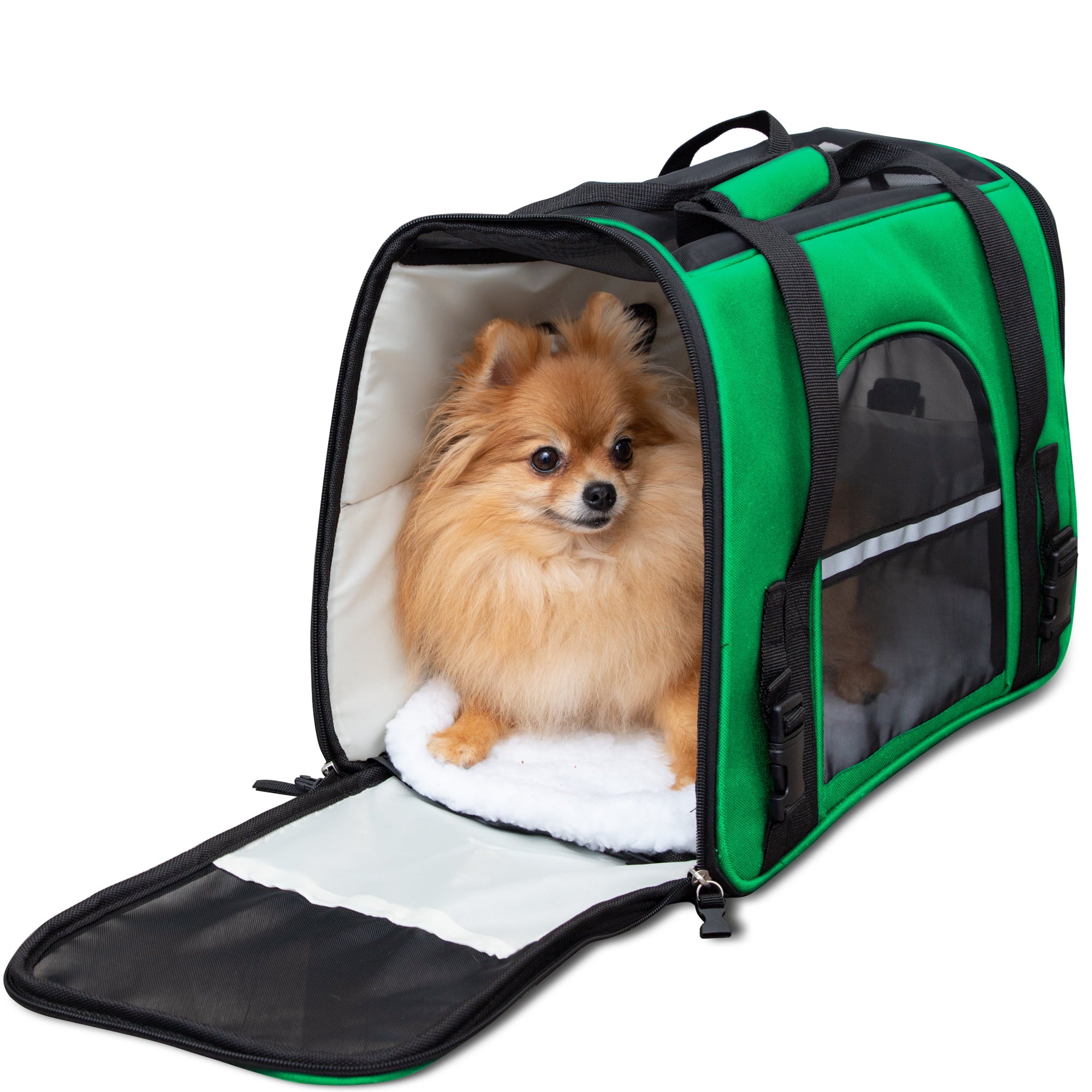 Paws and Pals Pet Carrier for Dogs and Cats - Soft-Sided FAA Airline Approved Easy Travel Deluxe