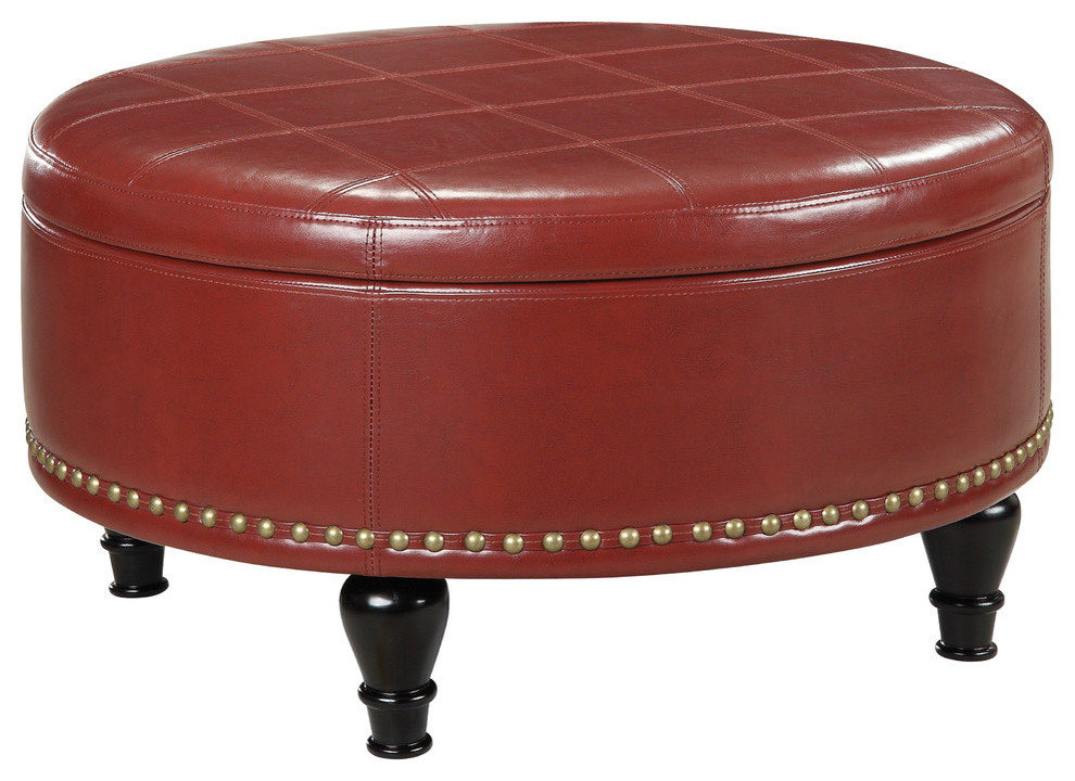 Augusta Storage Ottoman   Traditional   Footstools And Ottomans   by Office Star Products  Houzz