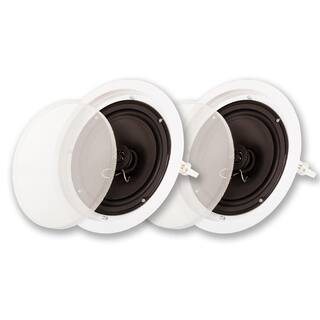 Acoustic Audio by Goldwood In-Ceiling 8 in. Speaker Pair 2 Way Home Theater Speakers SP-8c