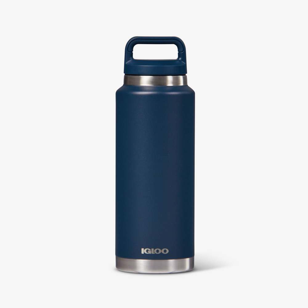 Igloo Bottle Reusable Hot/Cold Stainless Steel Rugged Blue 36oz ;