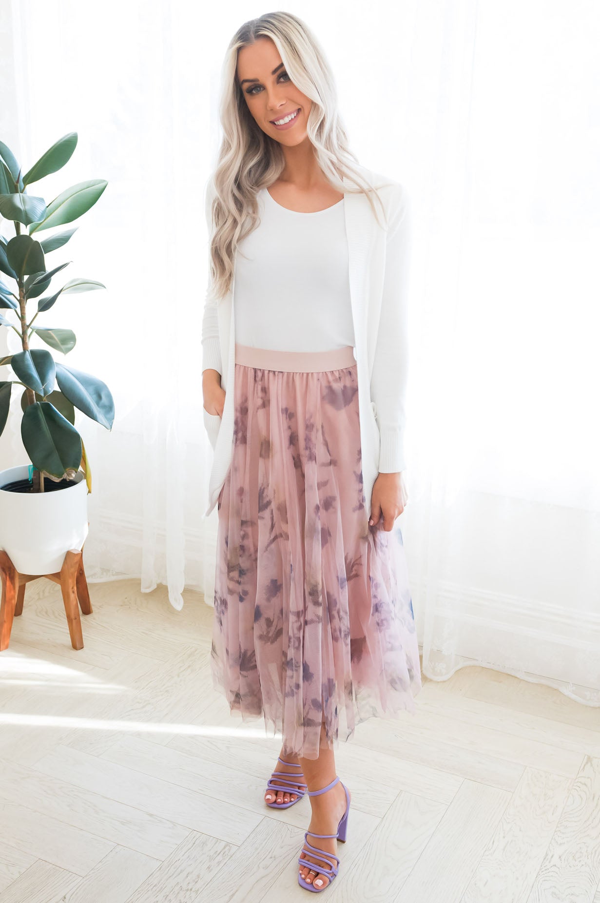 Blooming Buds Modest Tulle Skirt