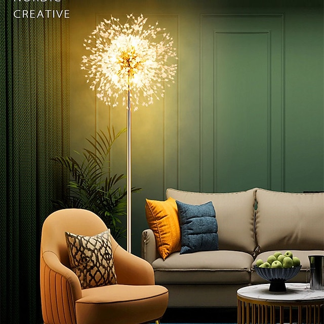 Elegant Floor Lamp Dandelion Floor Lamp Luxury Bedroom Bedside Lamp Vertical Living Room Study Marble Lamps Modern Reading Light