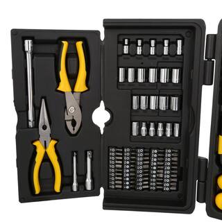 Stanley 14 in.  38 in. Drive SAE Mechanics Tool Set (150-Piece) 97-543