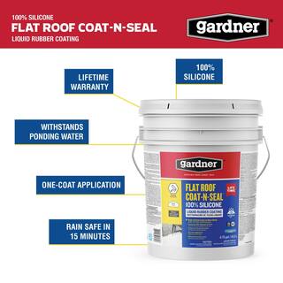 Gardner 4.75 Gal. Flat Roof Coat-n-Seal Liquid Rubber Coating (18-Pallet) SK-8245-18P