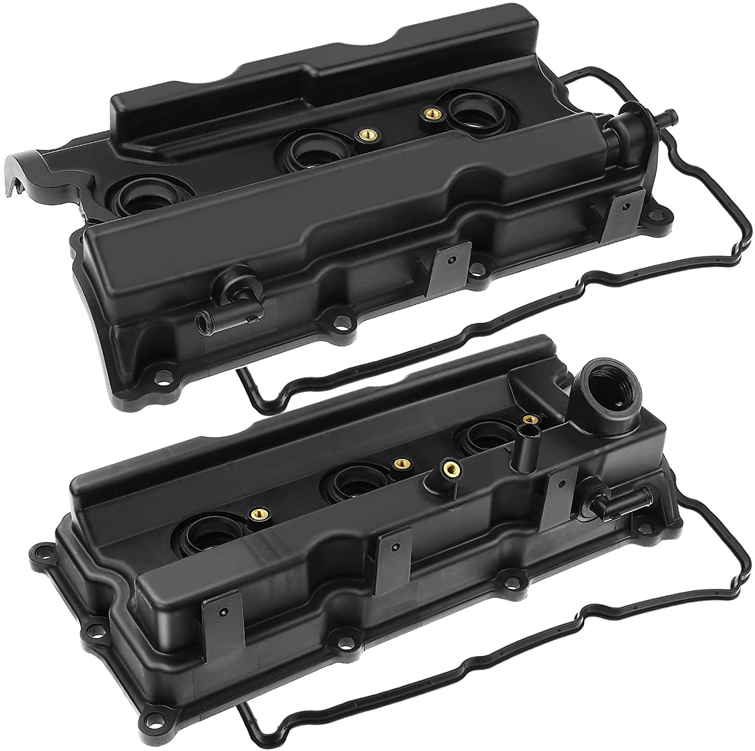 A-Premium Left Right Engine Valve Covers with Gasket Compatible with Nissan Frontier 2005-2019 NV1500/2500/3500 2012-2019 Pathfinder 2005-2012 Xterra 2005-2015 4.0L Gas