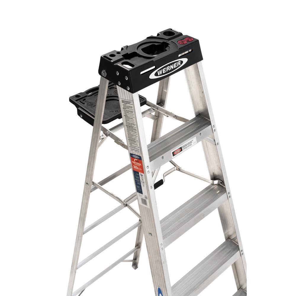 Werner 4 ft. Aluminum Step Ladder with 300 lbs. Load Capacity Type IA 374