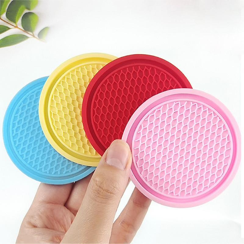 Born Pretty Anti-slip Car Cup Pad Interior Bottle Cup Mat Car Coaster Soft Silicone Material Universal Cup Holder Pad Coasters Accessories