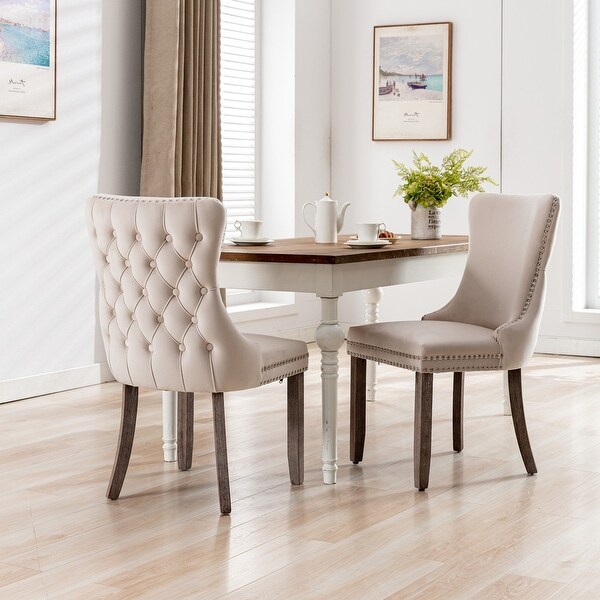 Upholstered Wing-Back Dining Chair