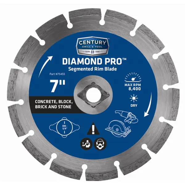 Century Drill and Tool 7 Diamond Segmented Rim Saw