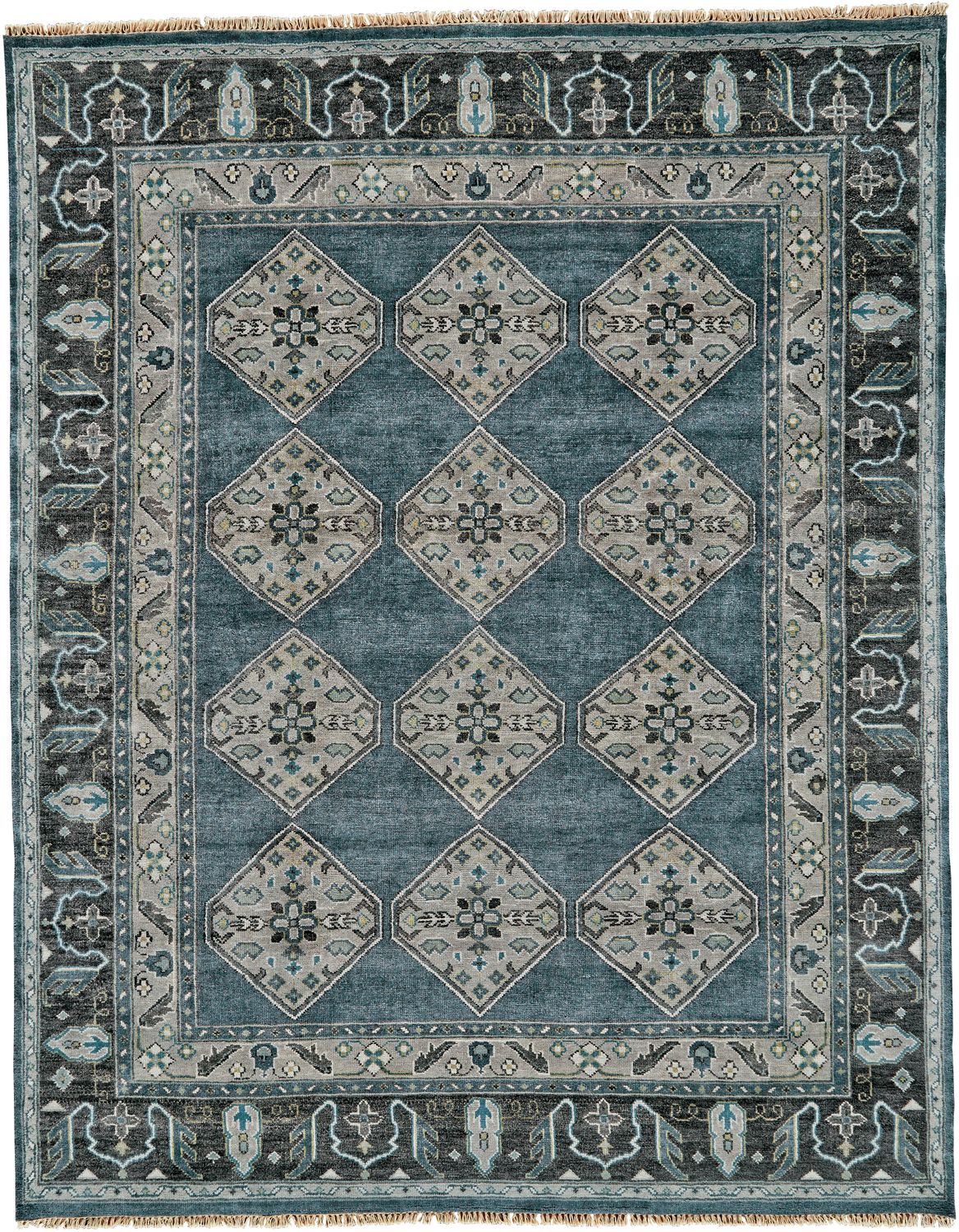 Alden Blue and Gray Rug by BD Fine