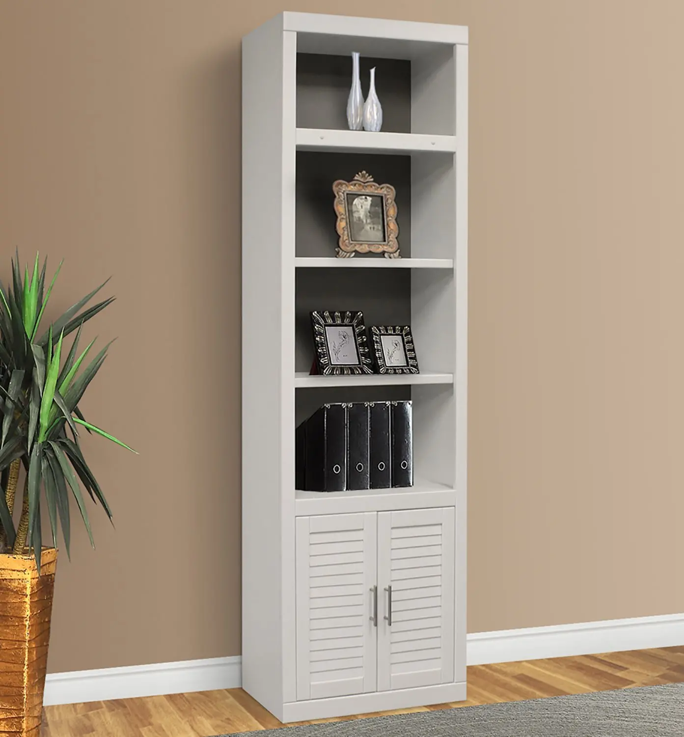 Catrina White 32 Bookcase with Reversible Door