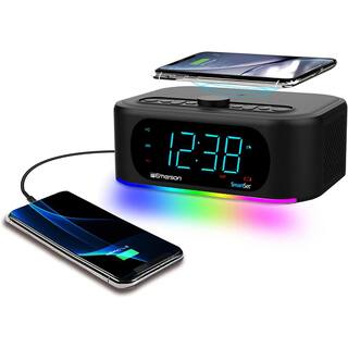 Emerson Emerson SmartSet 7-Color Bluetooth Speaker - 10W Stereo Sound 15W Wireless Charging and LED Lights Changing to Music CKSW7708M