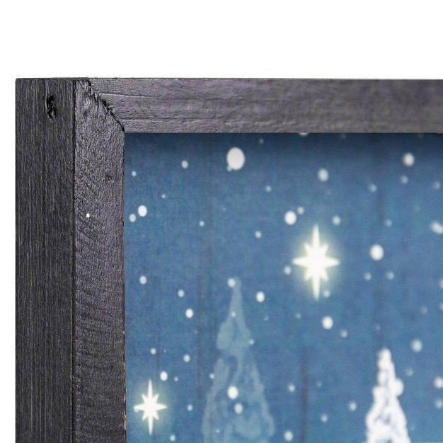 Framed Silent Night Christmas Wall Sign