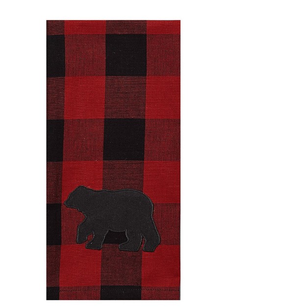 Park Designs Buffalo Check Bear Dishtowel Set Of 2