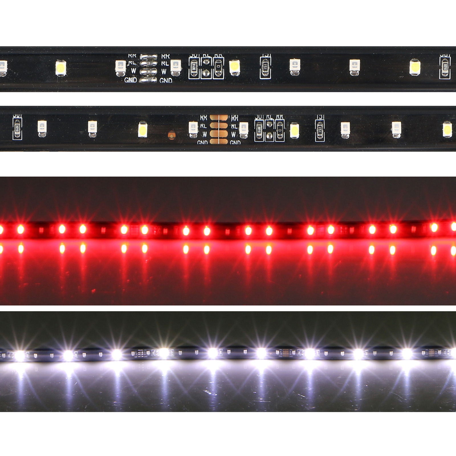 60 Inch LED Truck Tailgate Light Bar Strip， EEEkit Weatherproof Red White Reverse Brake Light with 90 LED， Multi-Function Turn Signal Running for Truck， SUV， RV， Trailer