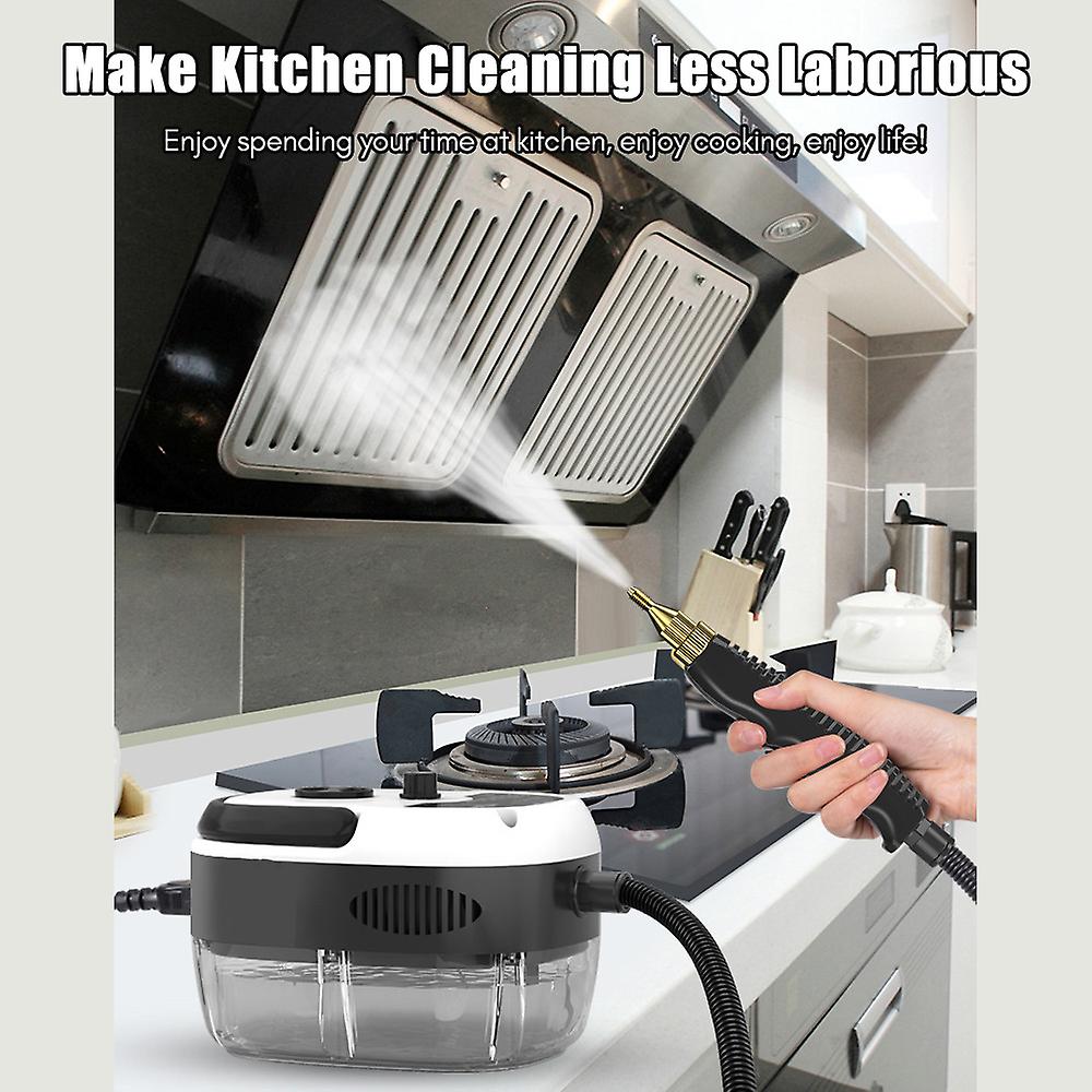 2500w Portable Handheld Steam Cleaner High Temperature Pressurized Steam Cleaning Machine With Brush Heads For Kitchen Furniture Bathroom Car No.19931