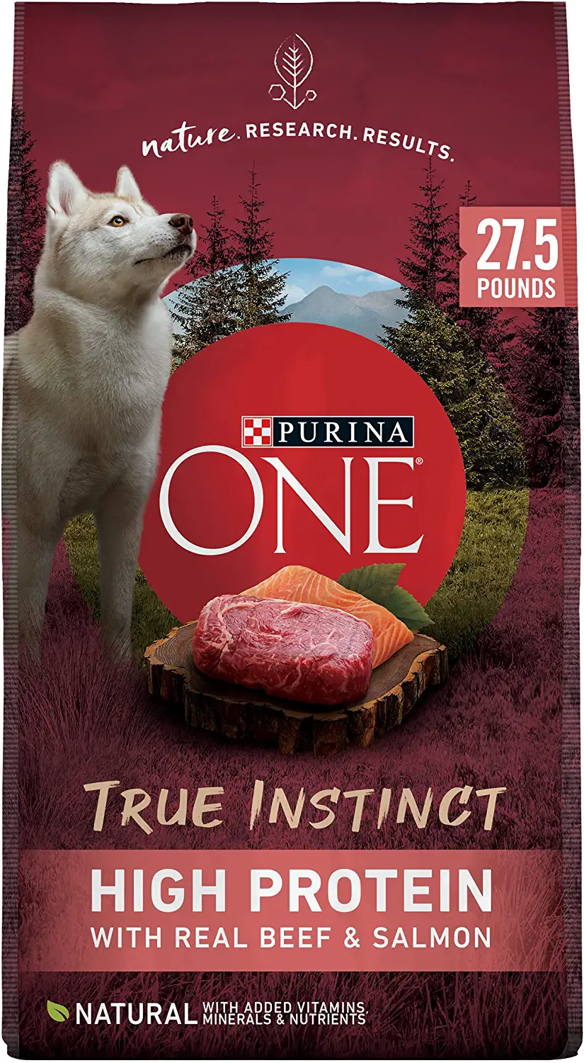 Purina ONE Natural High Protein Dry Dog Food True Instinct With Real Beef and Salmon 27.5 lb. Bag