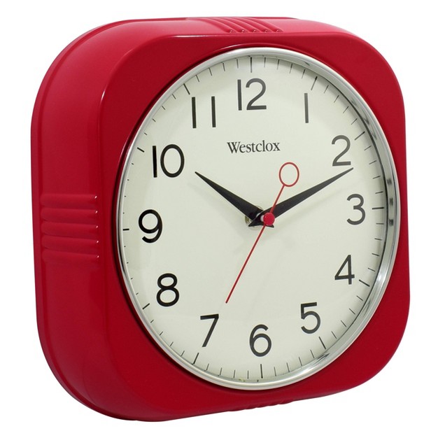 Retro Wall Clock Red Westclox