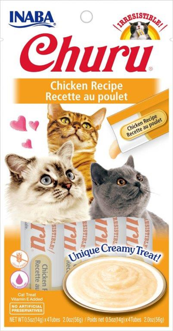 Inaba Churu Grain Free Chicken Puree Lickable Cat Treats 2oz Bag