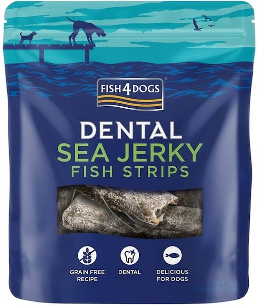 Fish4Dogs Dental Sea Jerky Fish Strips Grain-Free Dental Dog Treats