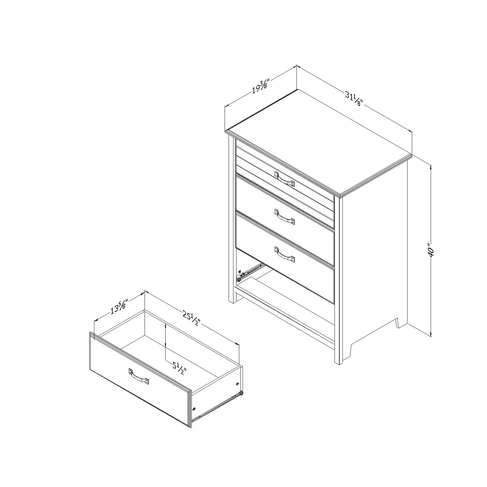 South Shore Ulysses 4-Drawer Chest, Blueberry