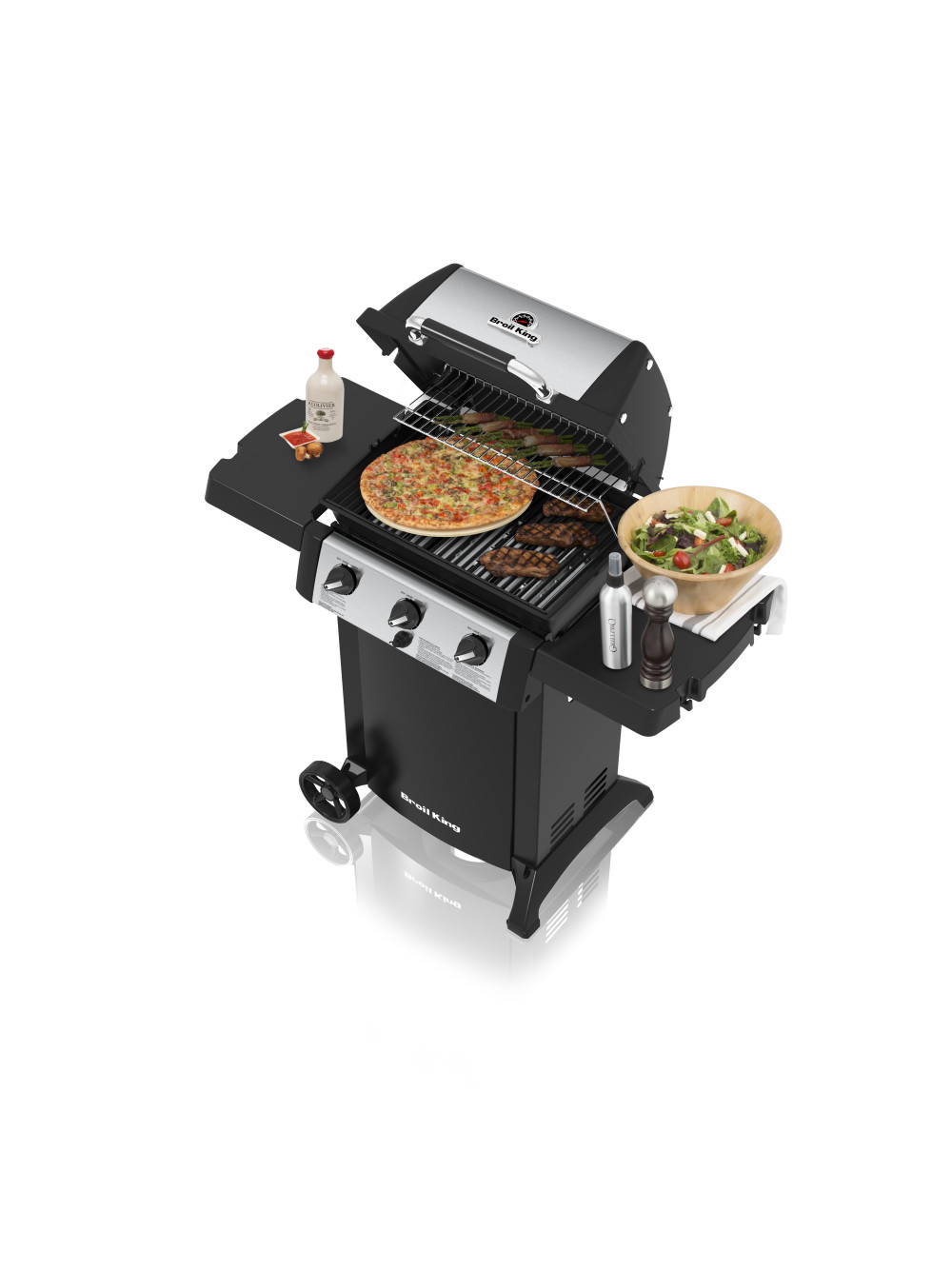 Gem 320 3-Burner Liquid Propane Gas Grill ;