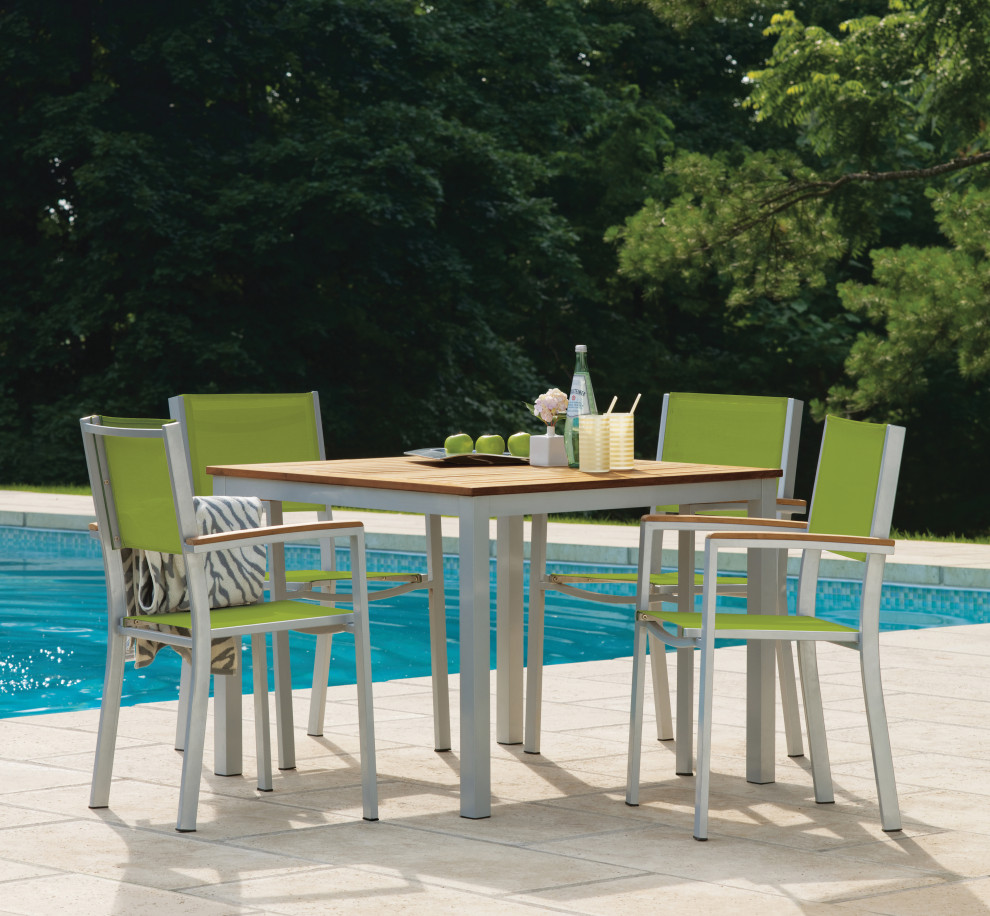 Paphos Sling Seat Armchair   Contemporary   Outdoor Dining Chairs   by Oxford Garden  Houzz