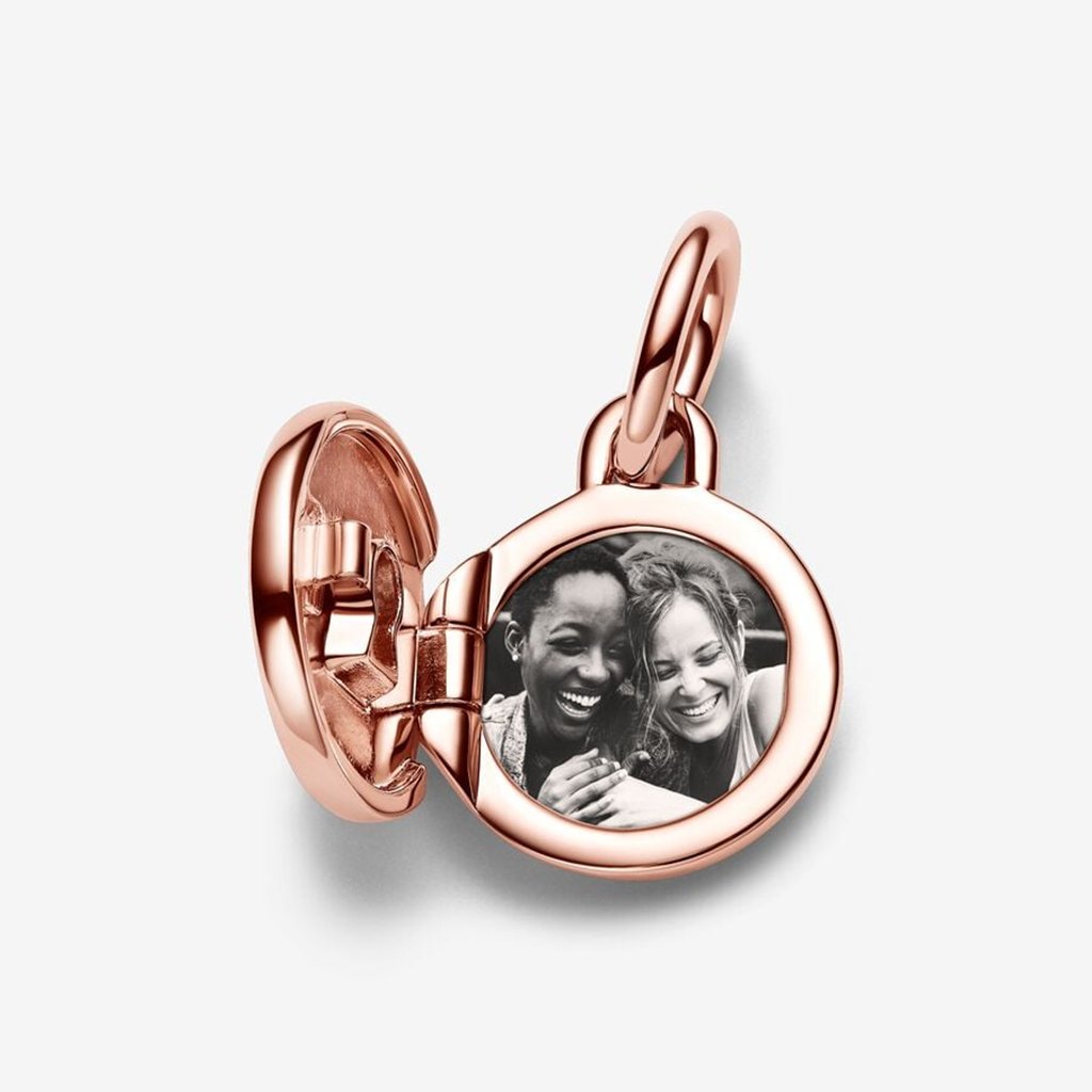 PANDORA  Openable & Engravable Love Locket Dangle Charm - 14k Rose gold-plated unique metal blend