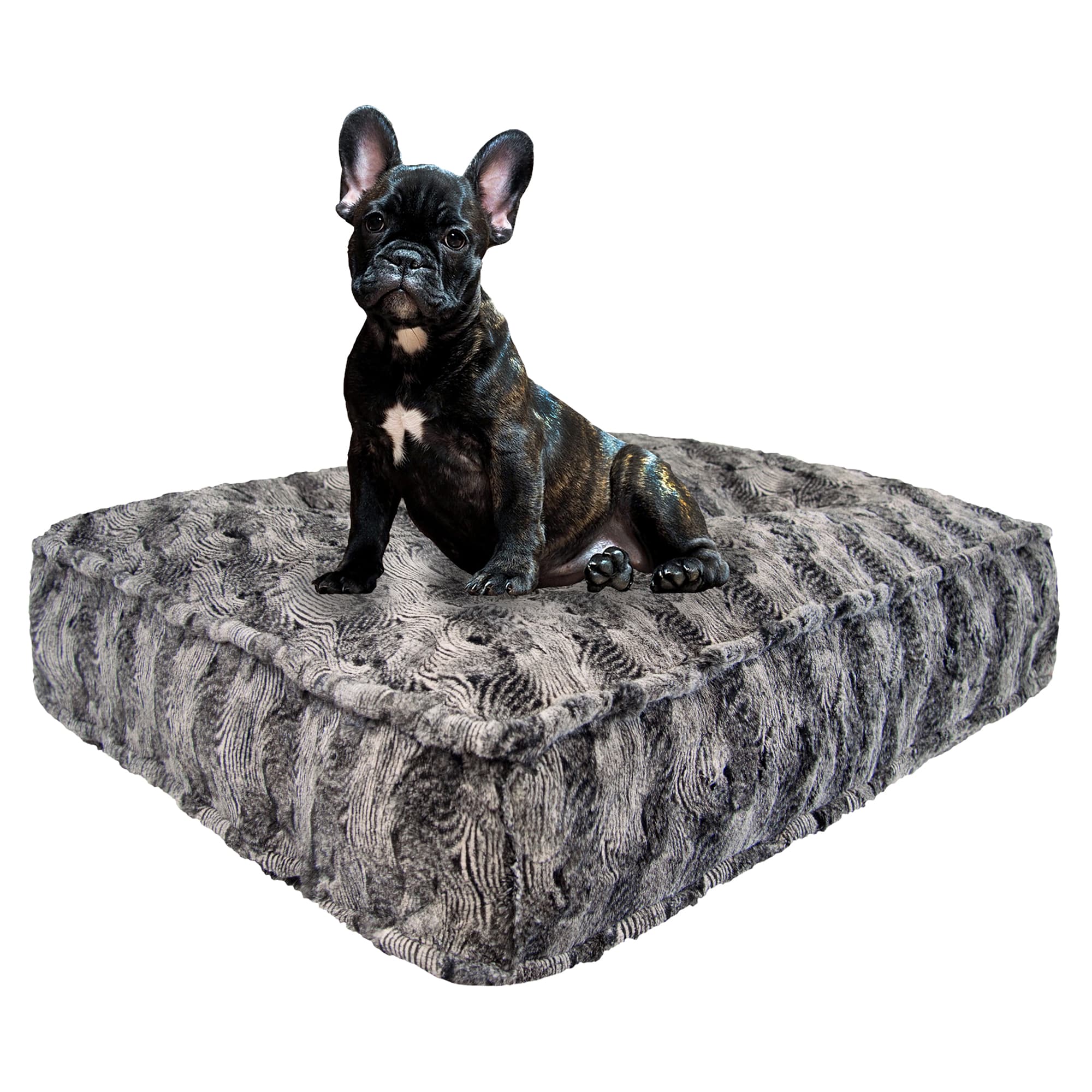 Bessie and Barnie Arctic Seal Luxury Extra Plush Faux Fur Rectangle Dog Bed， 28