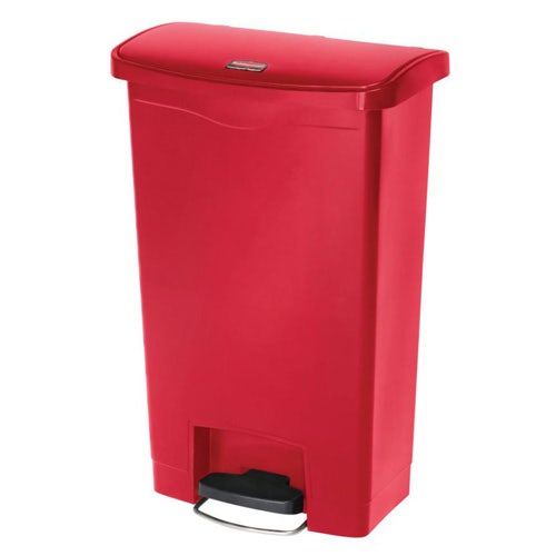 Rubbermaid Slim Jim 50L/13G Step Waste Bin， Red