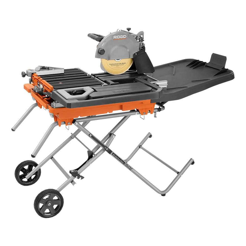 RIDGID 15 Amp 10 in. Wet Tile Saw with Portable Stand R4093