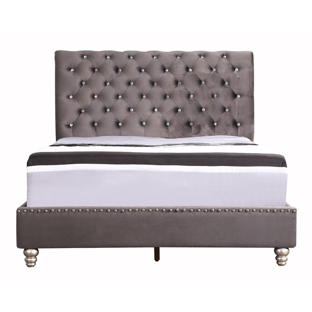 Maxx Tufted Upholstered Full Panel Bed