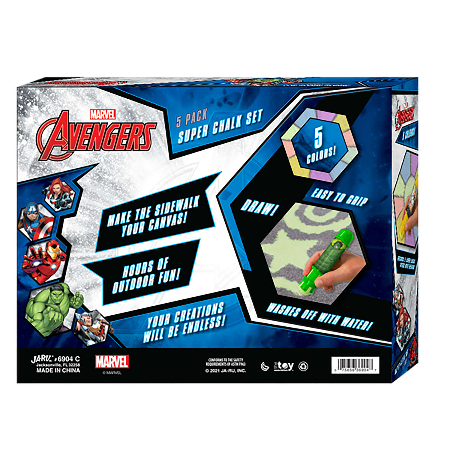 Disney and Marvel Sidewalk Chalk Set 5 pc