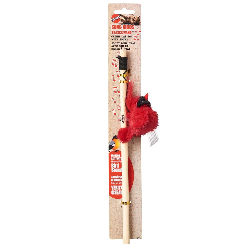 Ethical Pets Spot Songbird Cat Teaser Wand， Assorted